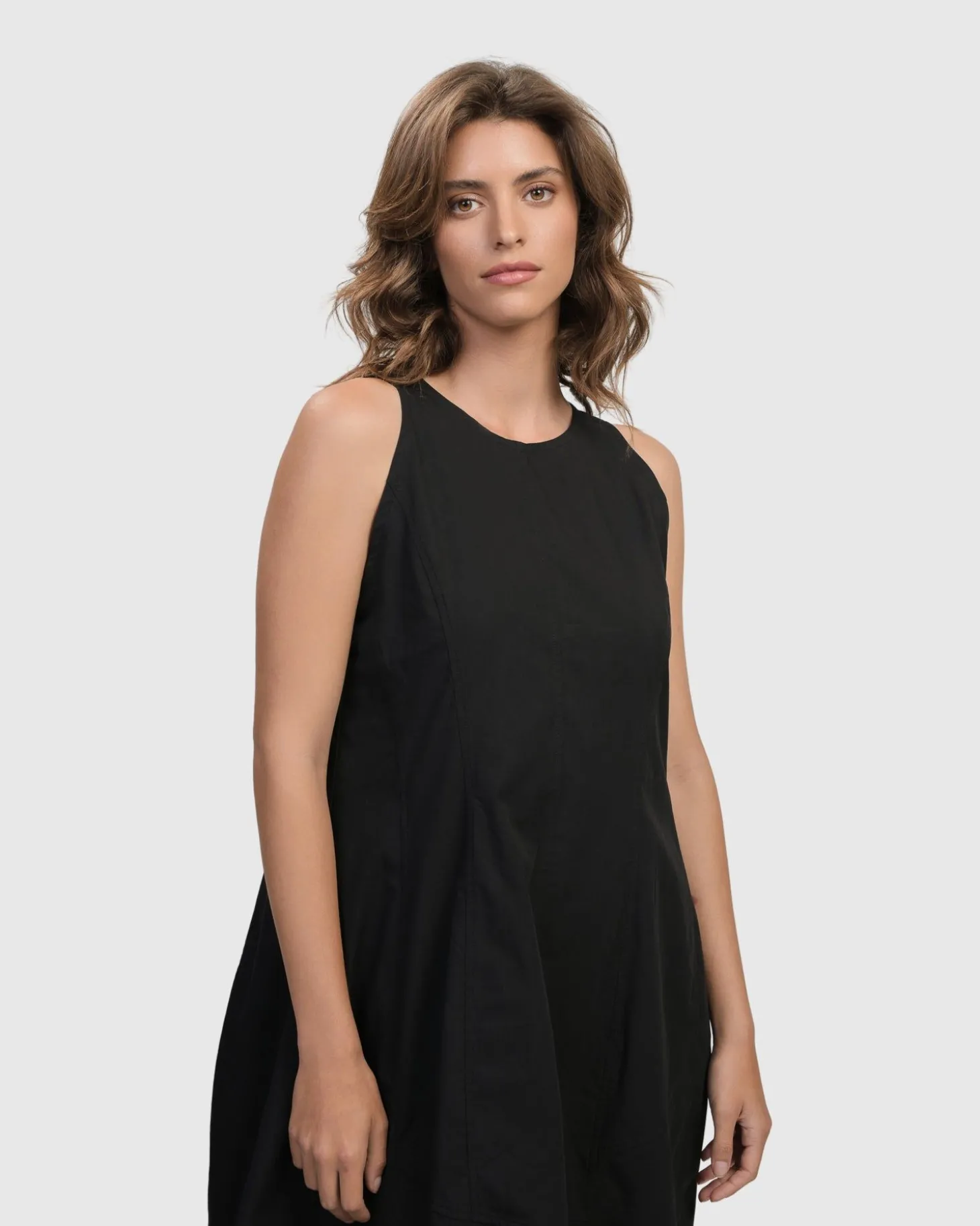 Urban Soho Sleeveless Cocoon Dress, Black