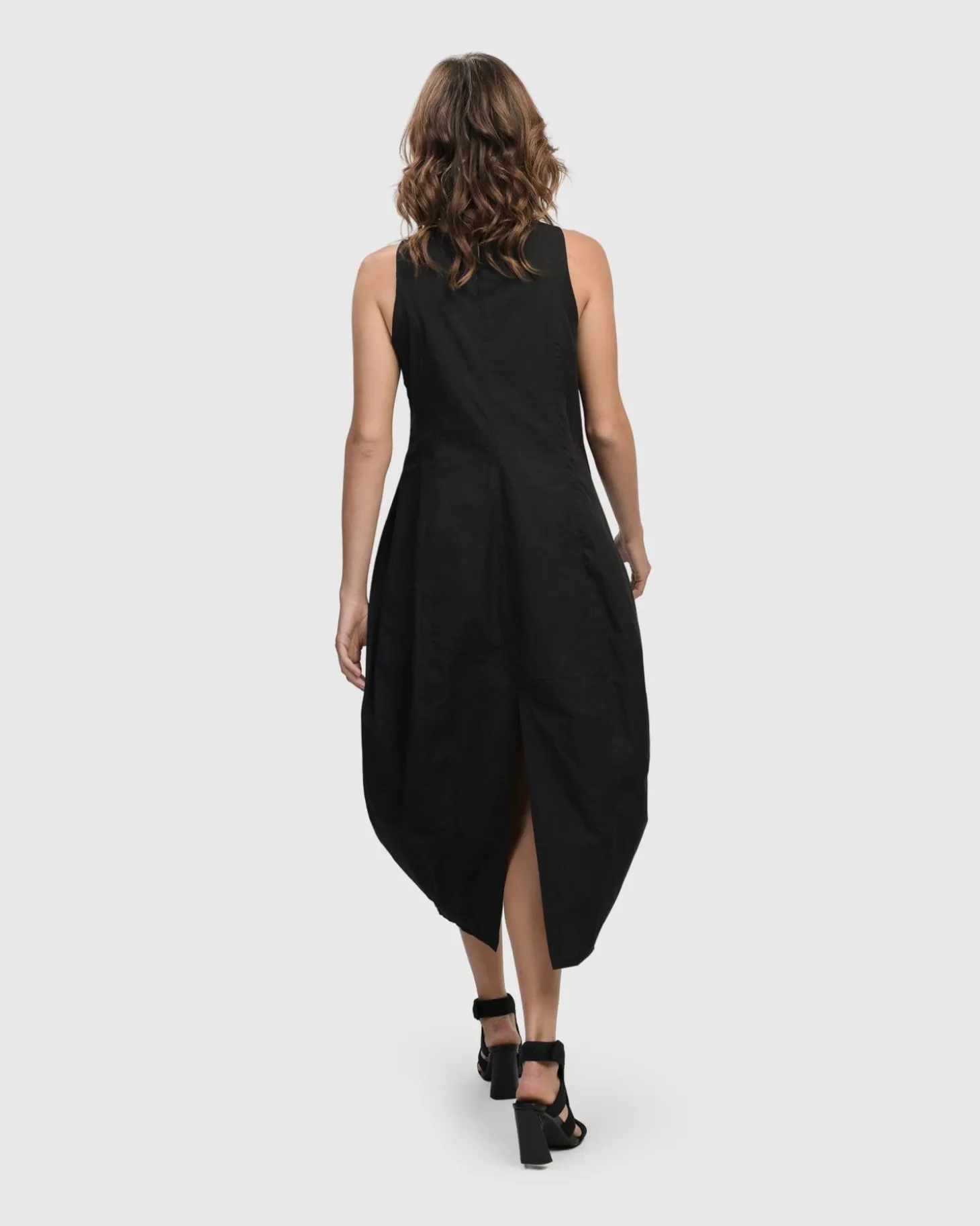 Urban Soho Sleeveless Cocoon Dress, Black