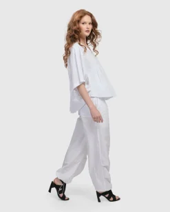 Urban Sophisticate Butterfly Blouse, White
