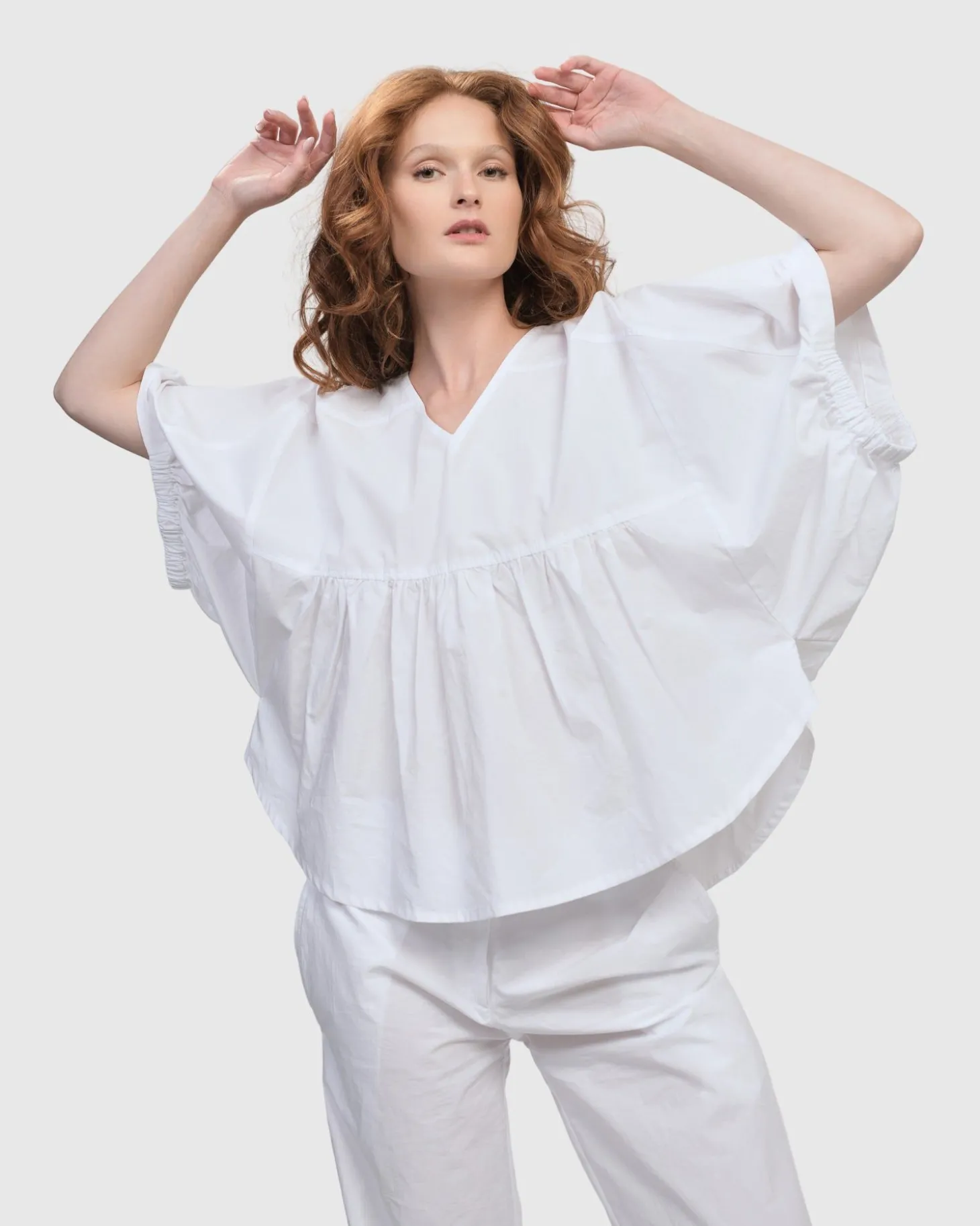 Urban Sophisticate Butterfly Blouse, White
