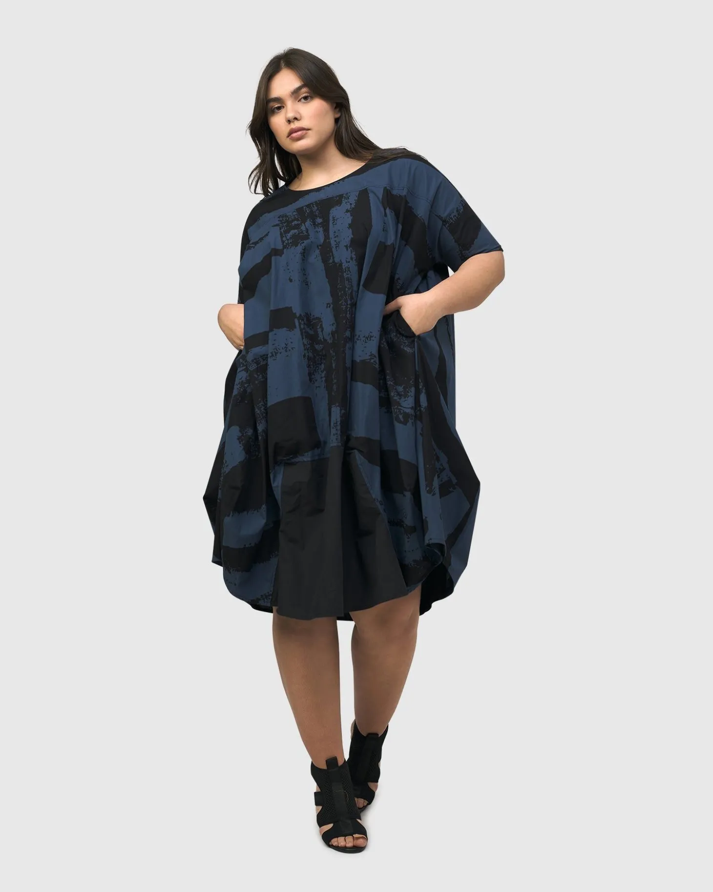 Urban Streets Muumuu Dress, Navy