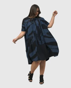 Urban Streets Muumuu Dress, Navy