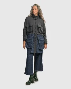 Urban Strut Boxy Coat, Denim
