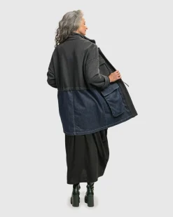 Urban Strut Boxy Coat, Denim