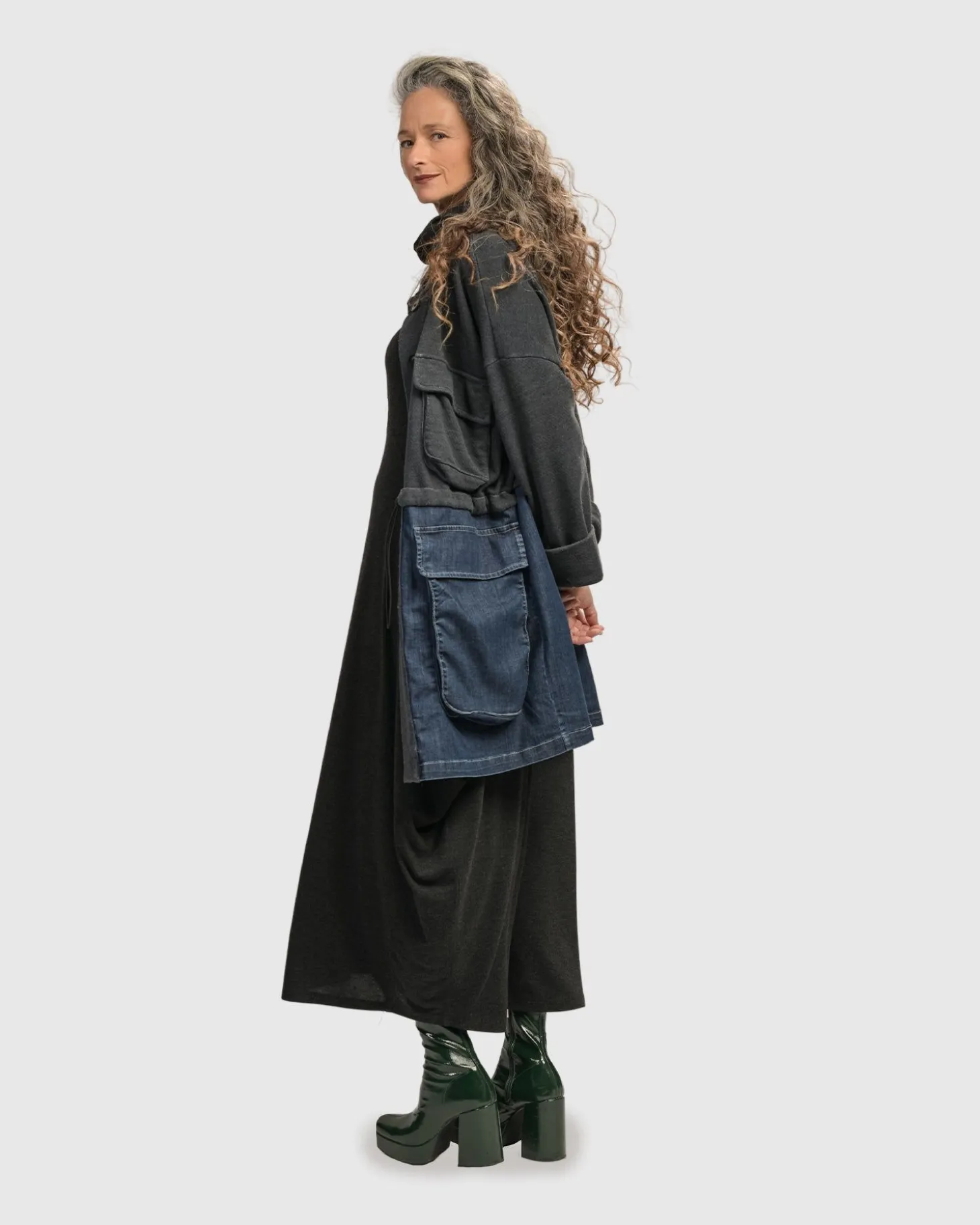 Urban Strut Boxy Coat, Denim