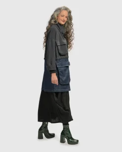 Urban Strut Boxy Coat, Denim