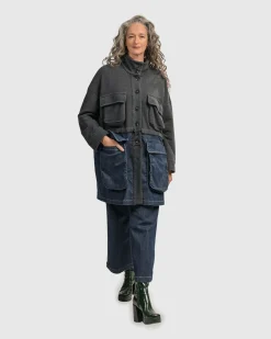 Urban Strut Boxy Coat, Denim