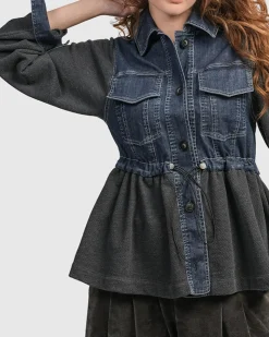 Urban Strut Ruched Jacket, Denim