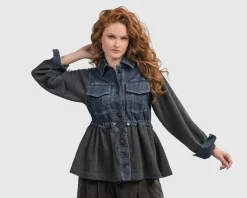 Urban Strut Ruched Jacket, Denim