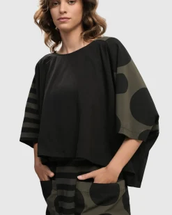 Urban Suntory Cropped Tee, Khaki
