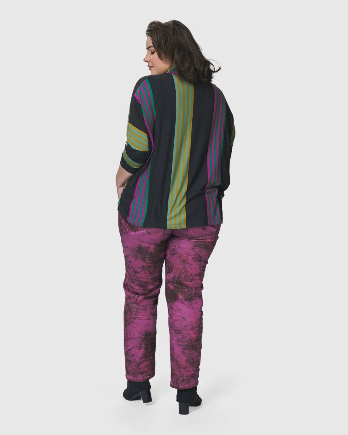 Urban Wine Bar Turtleneck Top, Stripes