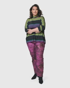 Urban Wine Bar Turtleneck Top, Stripes