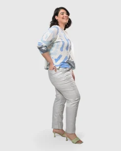 Watercolor Boxy Sweater, Nautical