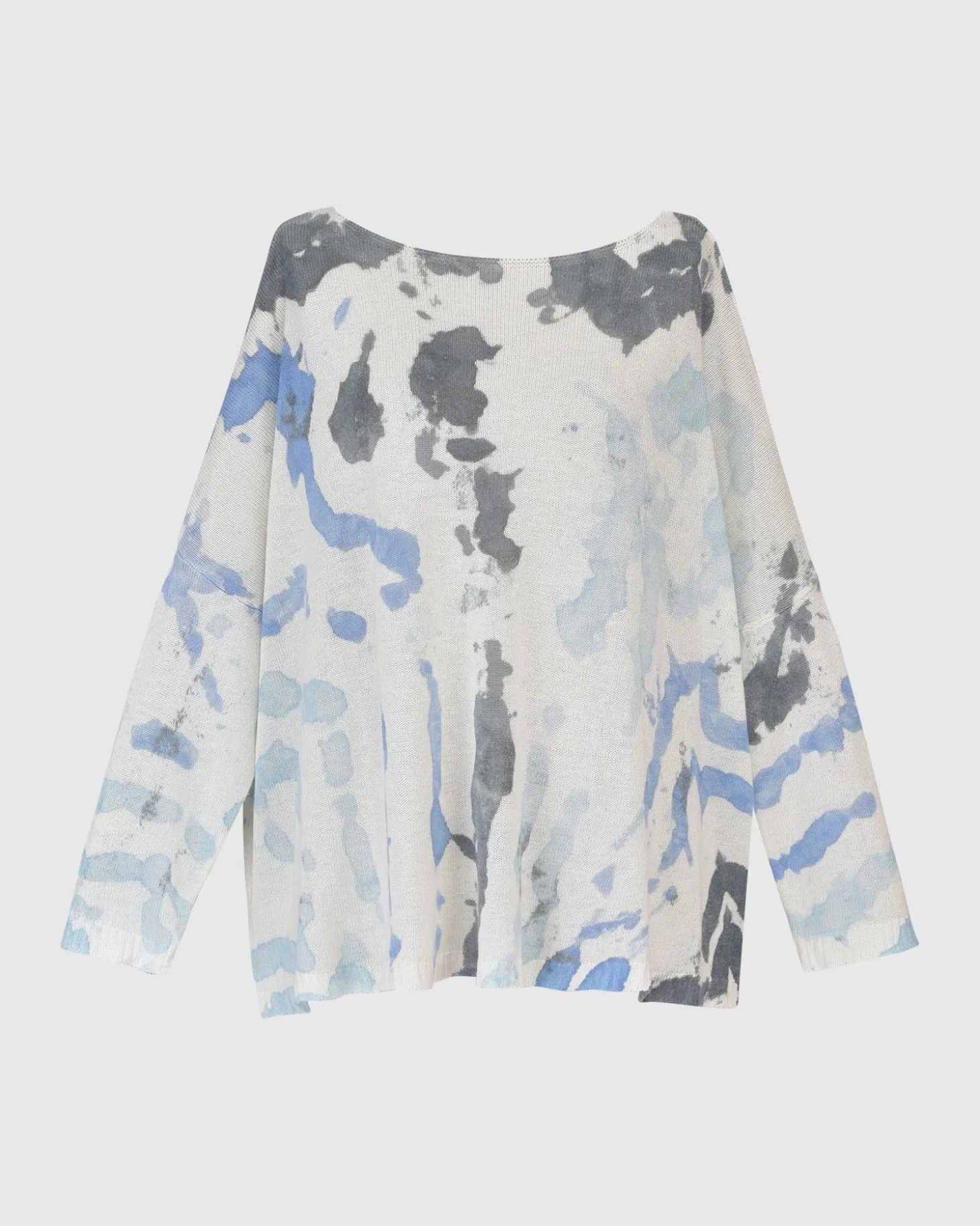 Watercolor Boxy Sweater, Nautical