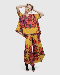 Wildflower Punto Pants, Bouquet