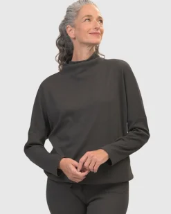 Zen Drawstring Sweatshirt, Charcoal