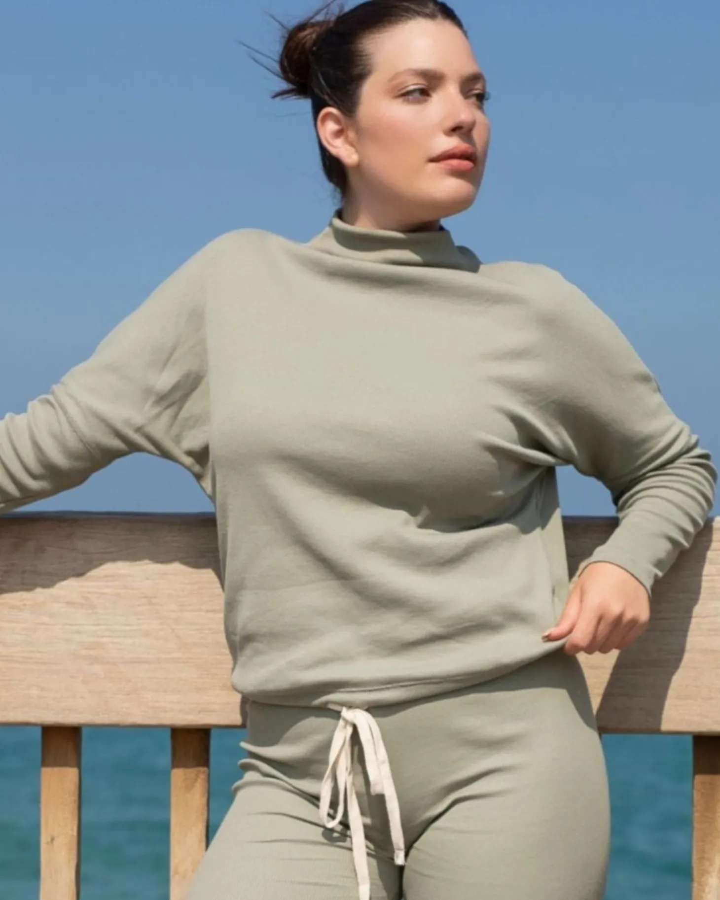 Zen Drawstring Sweatshirt, Nature