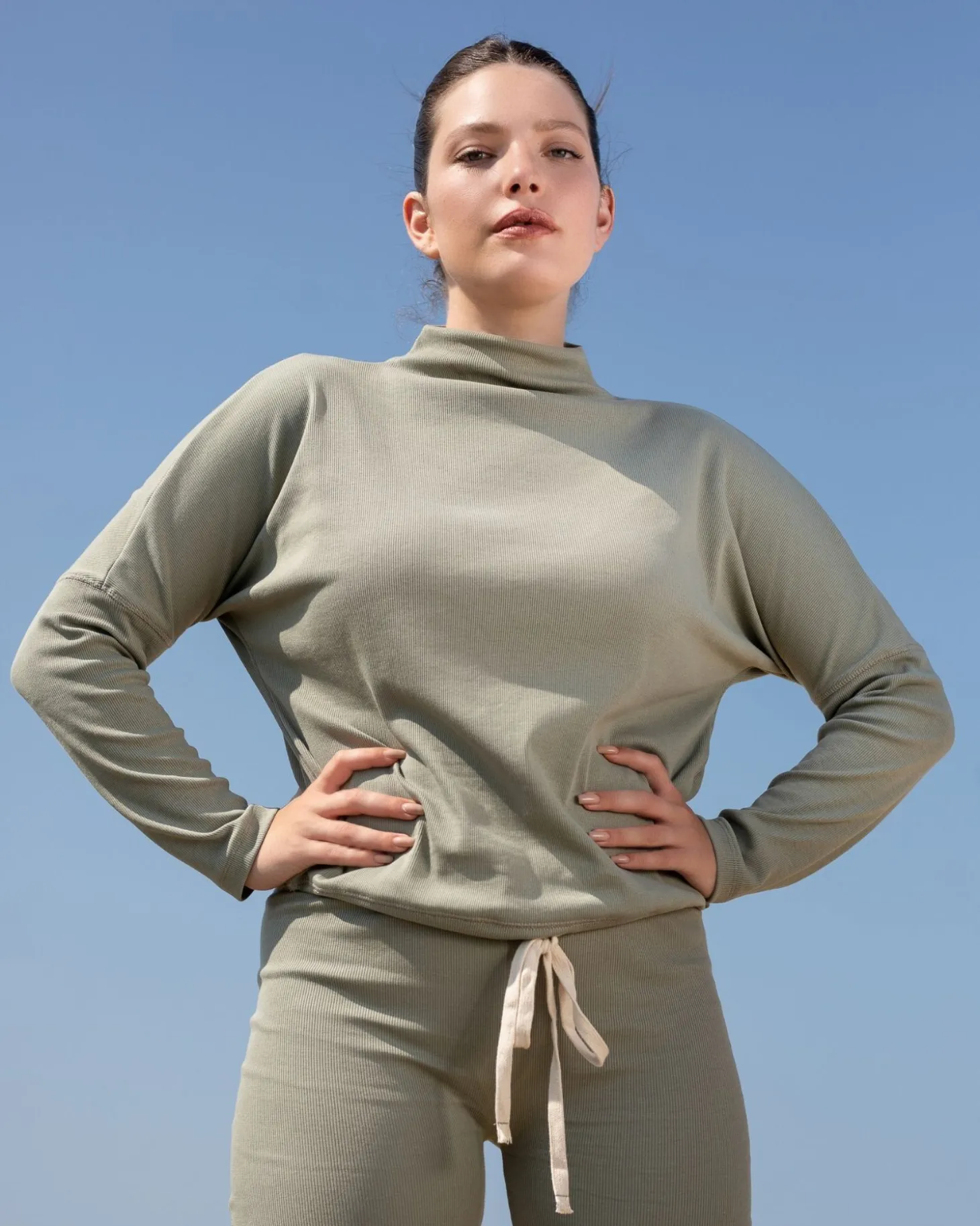 Zen Drawstring Sweatshirt, Nature