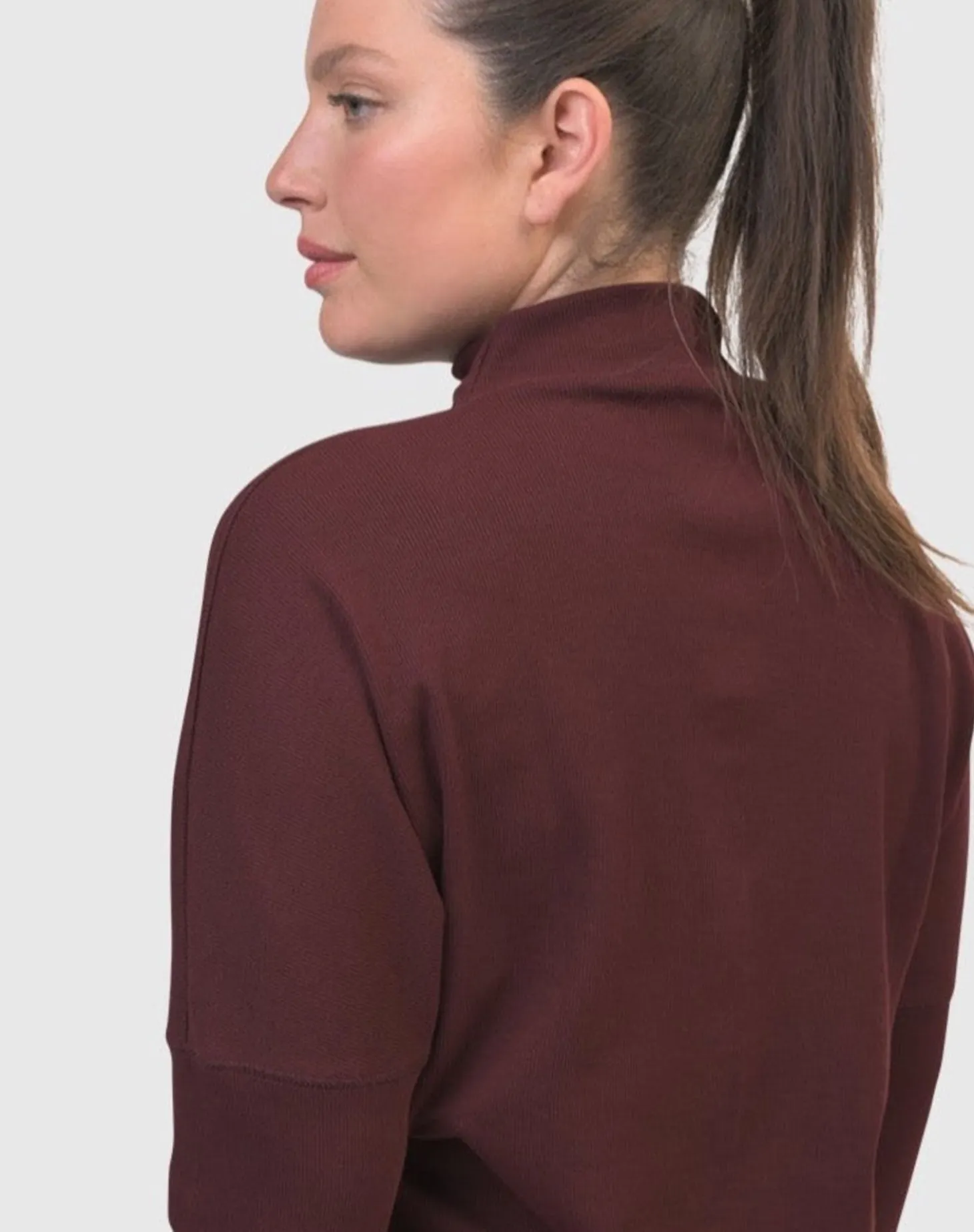 Zen Drawstring Sweatshirt, Wine