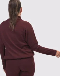Zen Drawstring Sweatshirt, Wine