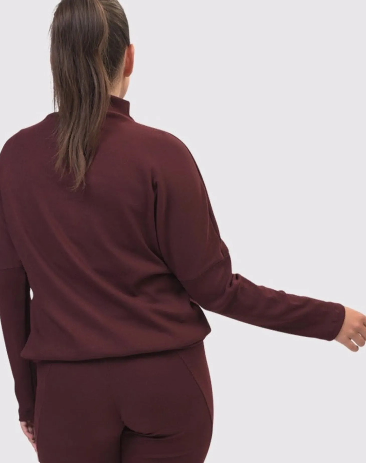 Zen Drawstring Sweatshirt, Wine